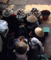 Mittagspause der Marktfrauen